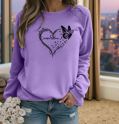 Fluffy Enterprise Full Sleeve Solid Women Sweatshirt