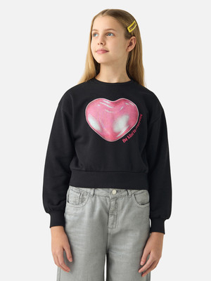 JUNIORS by Babyshop Full Sleeve Printed Girls Sweatshirt