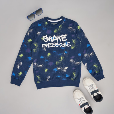 Pantaloons Junior Full Sleeve Solid Boys Sweatshirt