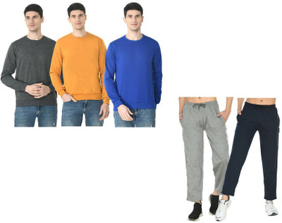 Indistar Full Sleeve Solid Men Sweatshirt