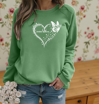 Fluffy Enterprise Full Sleeve Solid Women Sweatshirt