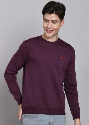 Allen Solly Full Sleeve Solid Men Sweatshirt
