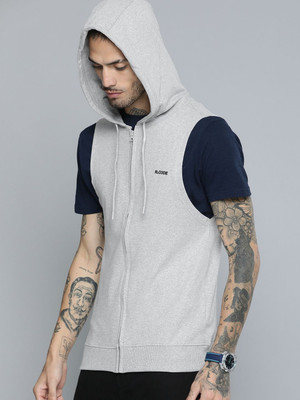 R.Code by The Roadster Life Co. Sleeveless Solid Men Sweatshirt