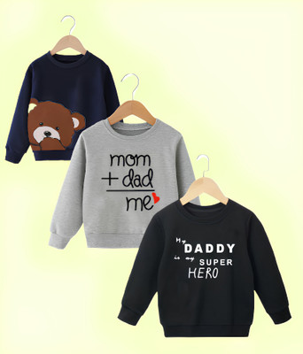toystshirt Full Sleeve Printed, Striped Baby Boys & Baby Girls Sweatshirt