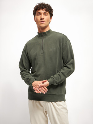 THE BEAR HOUSE Full Sleeve Solid Men Sweatshirt