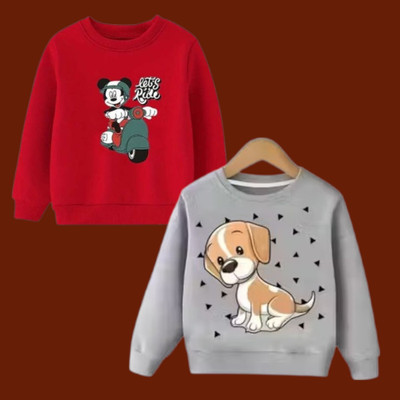 TWOLOVER Full Sleeve Printed Boys & Girls Sweatshirt