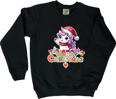 CHOMBOOKA Full Sleeve Graphic Print Girls Sweatshirt