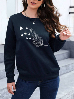 KIUTEES Full Sleeve Printed Women Sweatshirt
