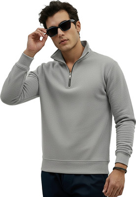 Leotude Full Sleeve Solid Men Sweatshirt