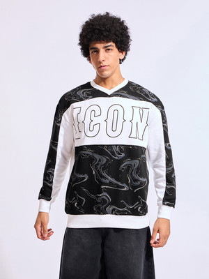 BEWAKOOF Full Sleeve Color Block Men Sweatshirt