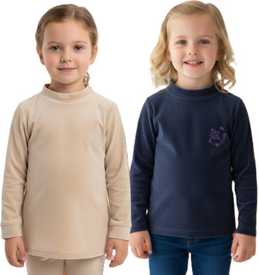 salvia Full Sleeve Solid Baby Girls Sweatshirt