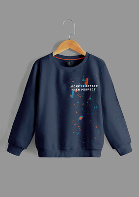 Codez Full Sleeve Self Design Boys Sweatshirt