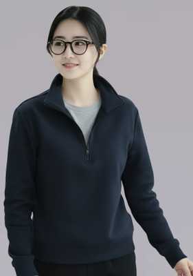 Kasendra Full Sleeve Solid Women Sweatshirt