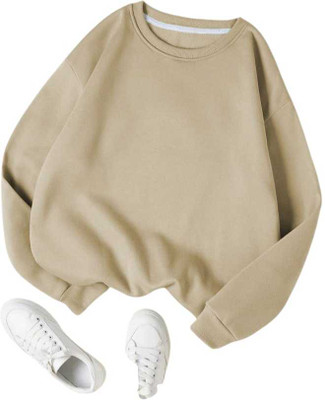 Faisalgarments Full Sleeve Solid Women Sweatshirt