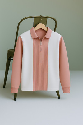 Try This Full Sleeve Color Block Men Sweatshirt