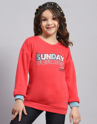 MONTE CARLO Full Sleeve Printed Girls Sweatshirt