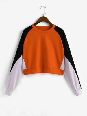 BLACK STUDIO Full Sleeve Color Block Women Sweatshirt