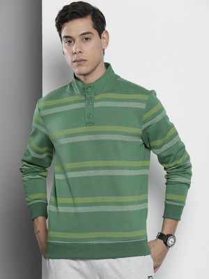 The Indian Garage Co. Full Sleeve Striped Men Sweatshirt