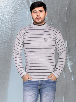 Marc Luarente Full Sleeve Striped Men Sweatshirt