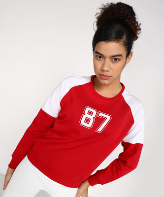 NUMERO UNO Full Sleeve Color Block Women Sweatshirt