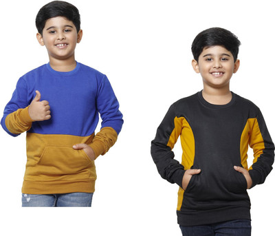 MT FASHION Full Sleeve Solid Boys Sweatshirt