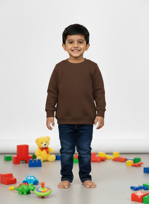 Tabadtod Full Sleeve Solid Boys Sweatshirt