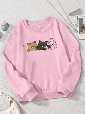 HK CREATION Full Sleeve Graphic Print Women Sweatshirt