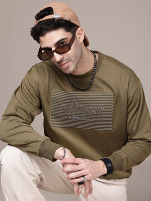 Roadster Full Sleeve Embroidered Men Sweatshirt