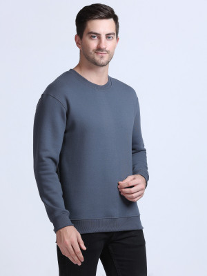 CSU Full Sleeve Solid Men Sweatshirt
