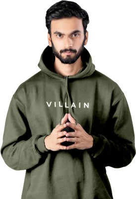 VILLAIN Full Sleeve Solid Men Sweatshirt