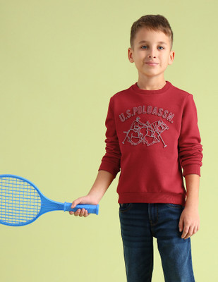 U.S. POLO ASSN. Full Sleeve Printed Boys Sweatshirt