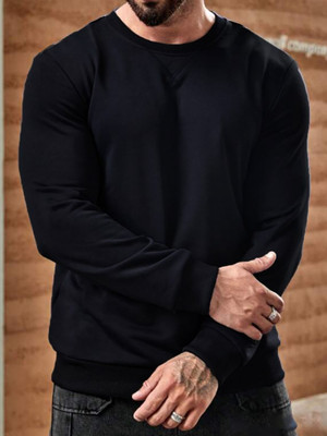 RIGO Full Sleeve Solid Men Sweatshirt