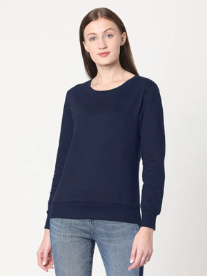 Datalact Full Sleeve Solid Women Sweatshirt