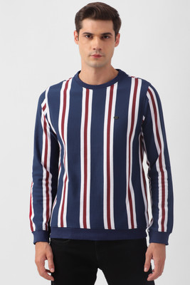 PETER ENGLAND Full Sleeve Striped Men Sweatshirt