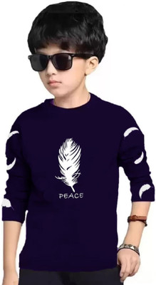 Peace Full Sleeve Printed Boys Sweatshirt