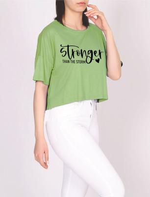 Avsenterprisess Half Sleeve Solid, Printed Women Sweatshirt