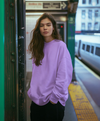 COLOR CAPITAL Full Sleeve Solid Women Sweatshirt