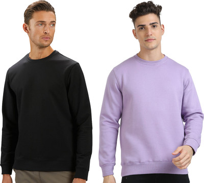 R Heaven Fashions Full Sleeve Solid Men Sweatshirt