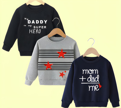 toystshirt Full Sleeve Printed, Striped Baby Boys & Baby Girls Sweatshirt