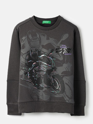 United Colors of Benetton Full Sleeve Printed Baby Boys Sweatshirt