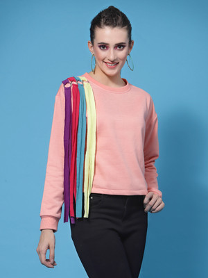 Mayffei Full Sleeve Solid Women Sweatshirt