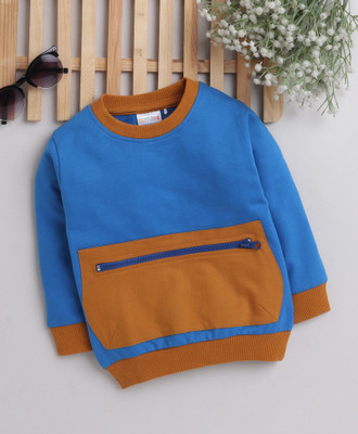 BUMZEE Full Sleeve Color Block Baby Boys Sweatshirt