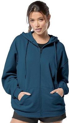 FUNKY MONKEY Full Sleeve Solid Women Sweatshirt