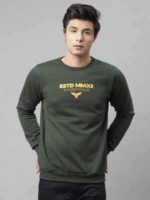 RIGO Full Sleeve Solid Men Sweatshirt