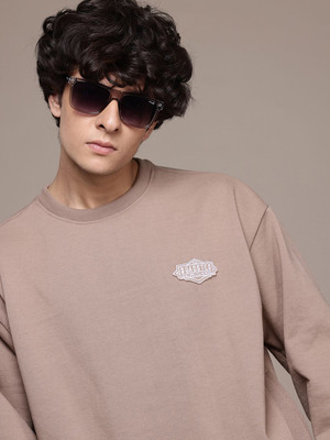 Roadster Full Sleeve Solid Men Sweatshirt