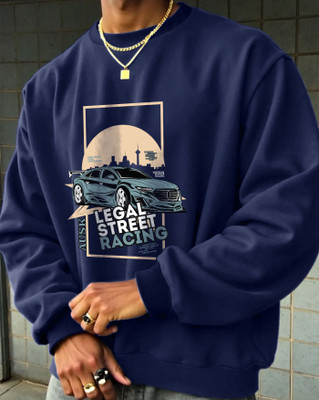 AOOSH Full Sleeve Graphic Print Men Sweatshirt
