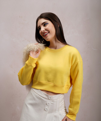 Tokyo Talkies Full Sleeve Solid Women Sweatshirt