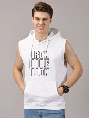 LEOON TREND Sleeveless Printed Men Sweatshirt