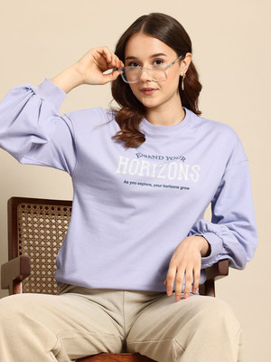 Mast & Harbour Full Sleeve Printed Women Sweatshirt