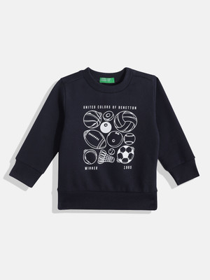United Colors of Benetton Full Sleeve Printed Baby Boys Sweatshirt